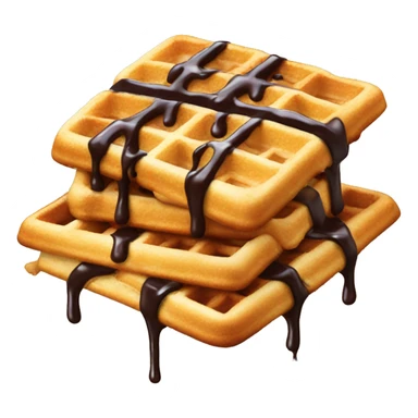 Waffle with chocolate drizzle  sticker