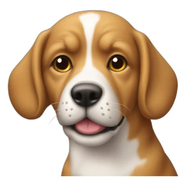 Un chien sur un chat sticker