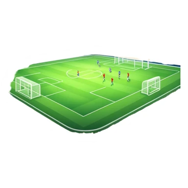 An icon featuring a large stadium with a football match in progress, players in action on the field, and a cheering crowd in the stands. Bright floodlights illuminate the pitch, creating an intense atmosphere of competition. The transparent background highlights the thrill of live sports events. sticker