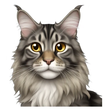 tan grey and black tabby maine coon sticker