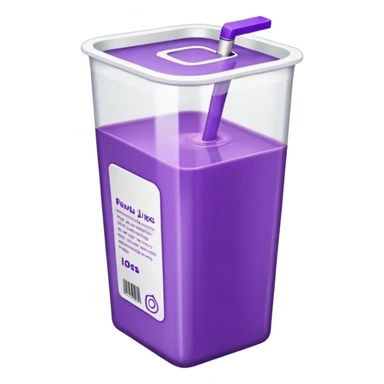 suco de caixinha branco e roxo sticker