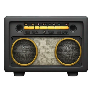 Speaker with bass music playing sticker
