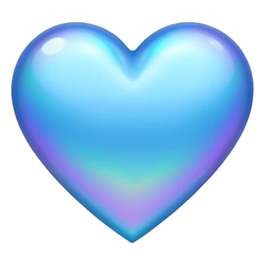 blue heart with a holographic effect sticker