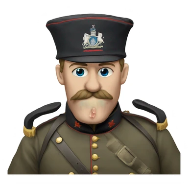 British soldier in the Crimean War blows his nose sticker