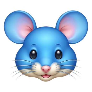 A mouse face with blue sun rays like a sun ☀️  sticker