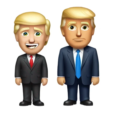 Donald trump and Obama  sticker