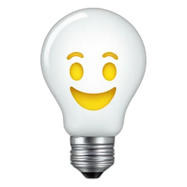 Smiley light bulb sticker