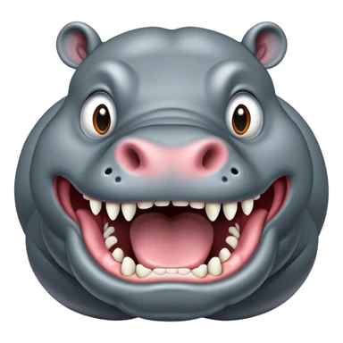 Angry hippopotamus sticker