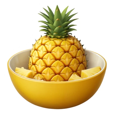 Pineapple slice in a bowl  sticker