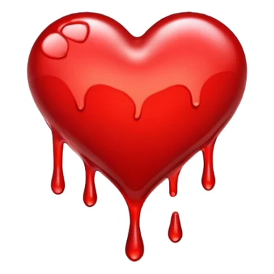 Drippy heart sticker