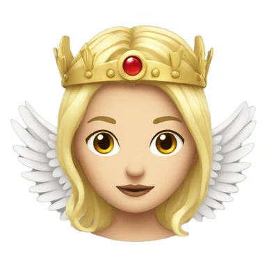blond Valkyrie with wings and a crown sticker
