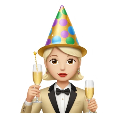 Jet champagne new years 2025 sticker