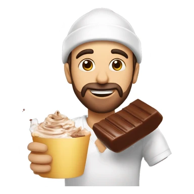 Zemmour qui mange un glace magnum 70% cacao sticker