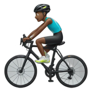 Cyclist whit Nike TN shoes sticker