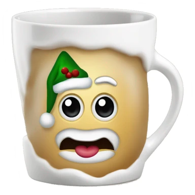 Weihnachtspunsch in Keramiktasse ohne Gesicht mit weihnachtsmotiv  sticker