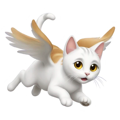 Flying cat sticker