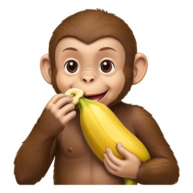 curious gerorge eating a banana sticker