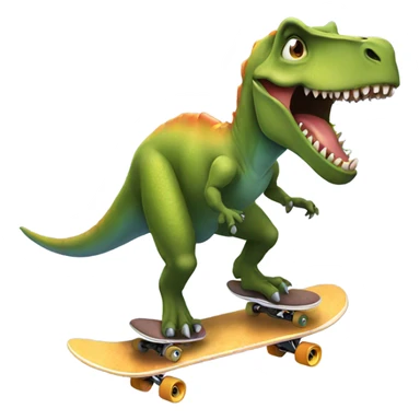 Dinosaur skateboarding  sticker