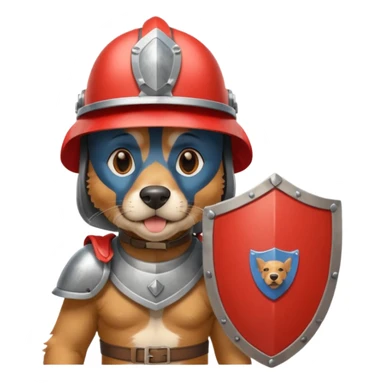 dog, ancient greece with shield sticker