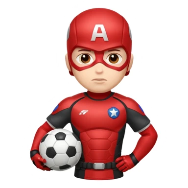 Capitan america con la corazza rossa e al posto dello scudo ha uno sudo della squadra ACMilan sticker