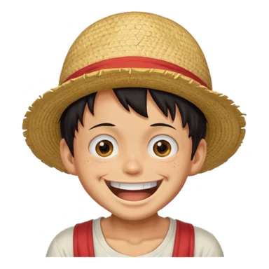 Lufy louthing and saying LOL sticker