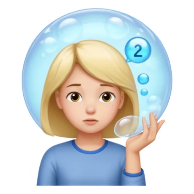 determined shy girl who is dreaming of 100% on her exam (in a dream bubble) sticker