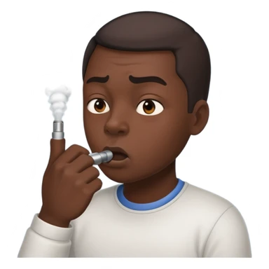 A face that inhales exhaust fumes with power sticker