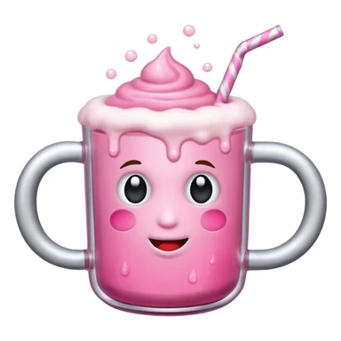 medieval pink drink in a mug sticker