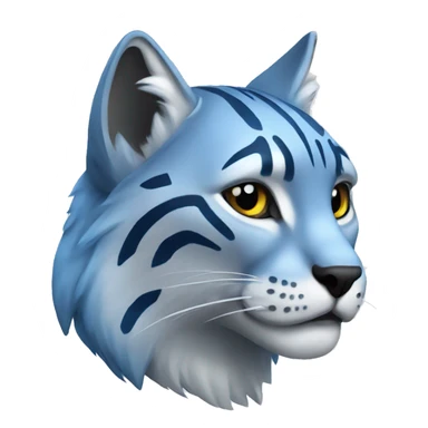 A blue lynx sticker