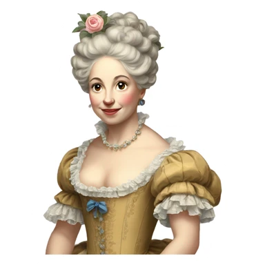 Rococo painting woman sticker