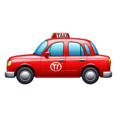 A red taxi cab with soda bubbles around it sticker