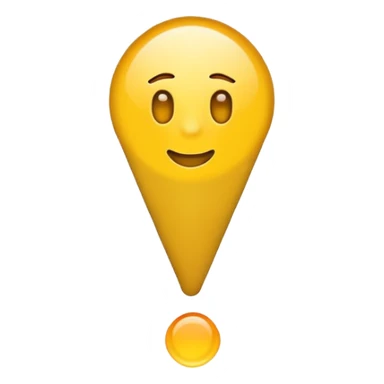 Exclamation point with yellow dot under it sticker