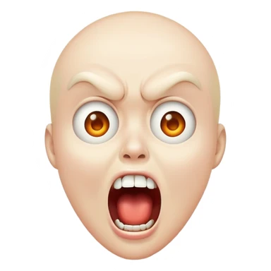 face screaming in fear sticker