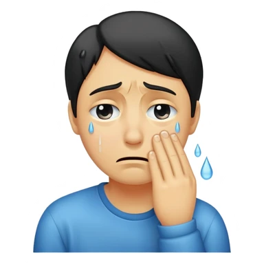 Leave then crying emoji sticker