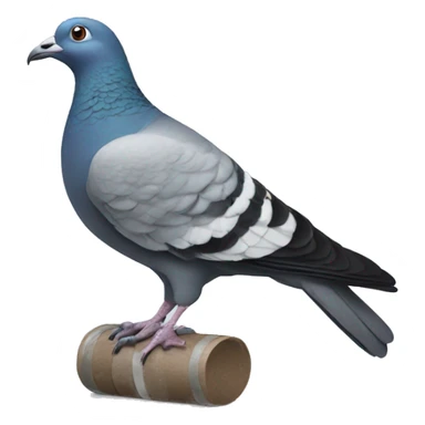 new york pigeon with blue eyes sticker