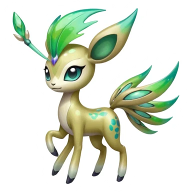 Colorful Shiny Edgy Cool Badass Painted Splashed Exotic Meloetta-Palkia-Virizion-Fakémon-creature-hybrid sticker