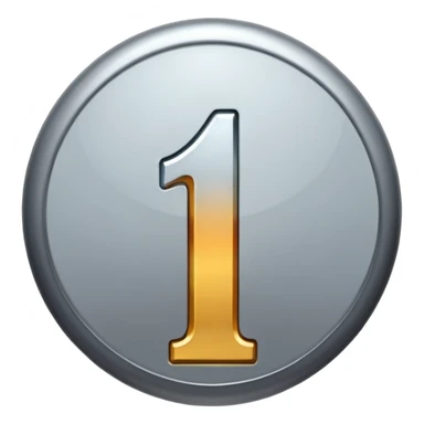 NUMER 1 IN SILVER sticker