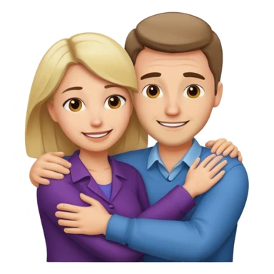 two Bestie man and woman coworkers teacher hug sarcastic sticker