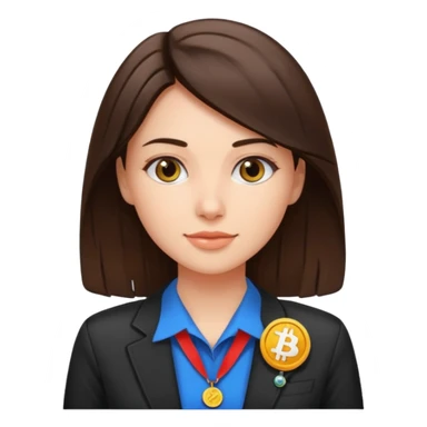 crypto event girl conference brunette sticker