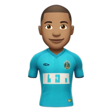 Kylian mbappe avec un maillot de l'om sticker