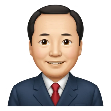 Mao zedong with receding hairline smiling sticker