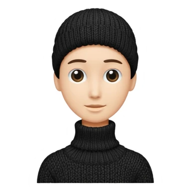long-necked black knitwear sticker