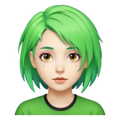 Neon  ,green ,Haired People  sticker