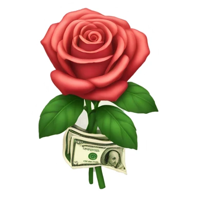 Rose and money bouquet  sticker