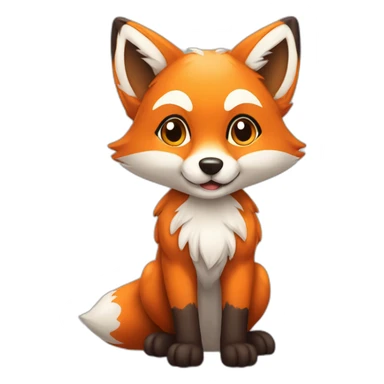 cuty fox 2D sticker