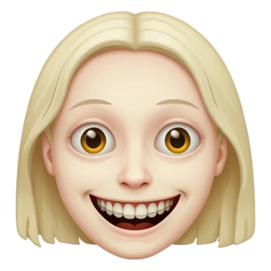 Weird creepy smile  sticker