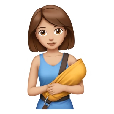 Women with brown hair and her arm in a sling sticker