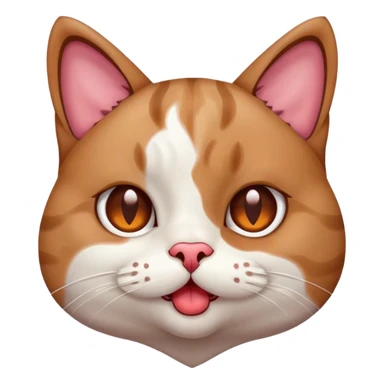 Cat with heart eyes drooling  sticker