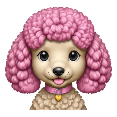 Poodle Rosa sticker