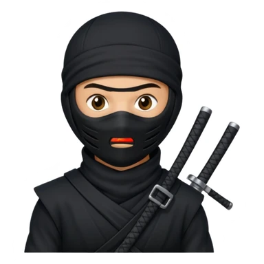 Ninja with MB written on it sticker